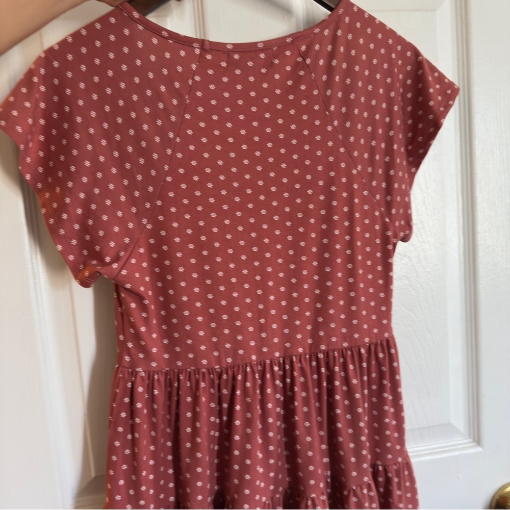 Urban Outfitters Julia Ruffle Mini Dress in Red Size Small - Picture 5 of 5
